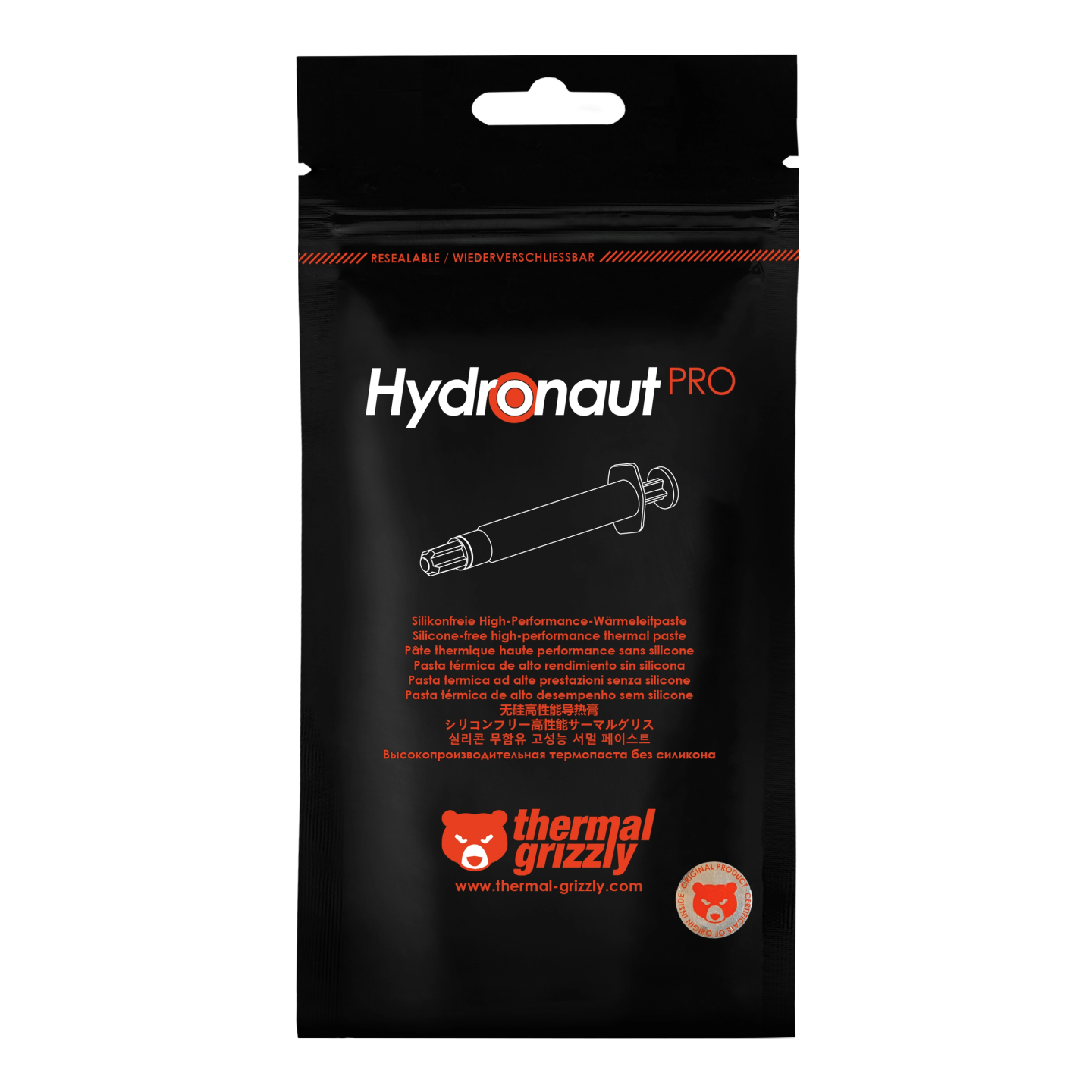 Thermal Grizzly Hydronaut Pro – pâte thermique sans silicone haut de gamme