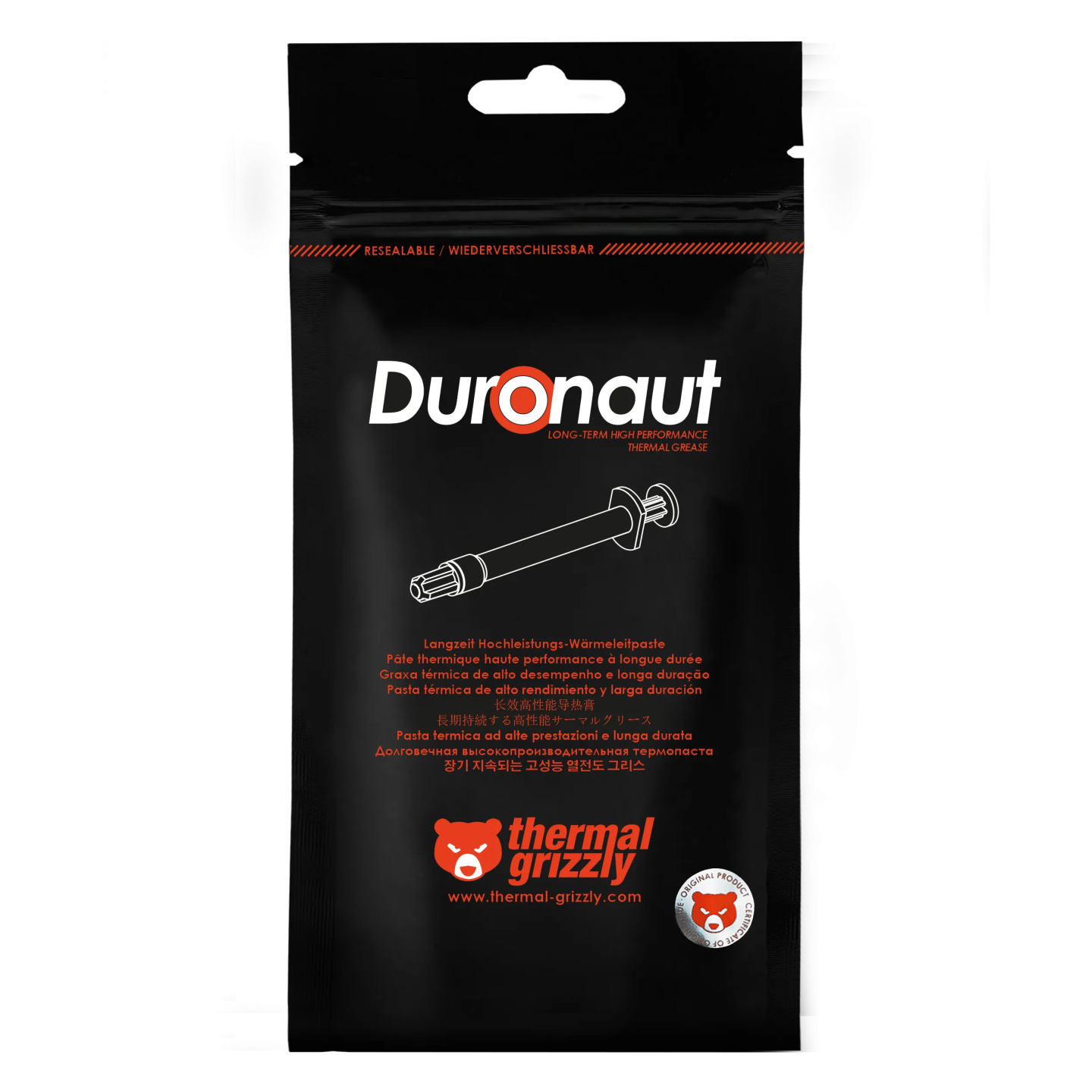 Thermal Grizzly Duronaut – pâte thermique stabilité longue durée