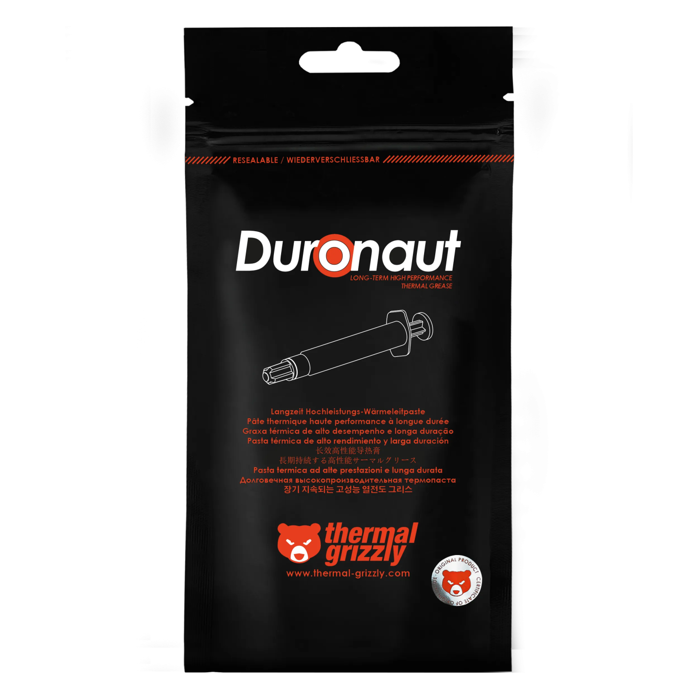 Thermal Grizzly Duronaut – pâte thermique stabilité longue durée