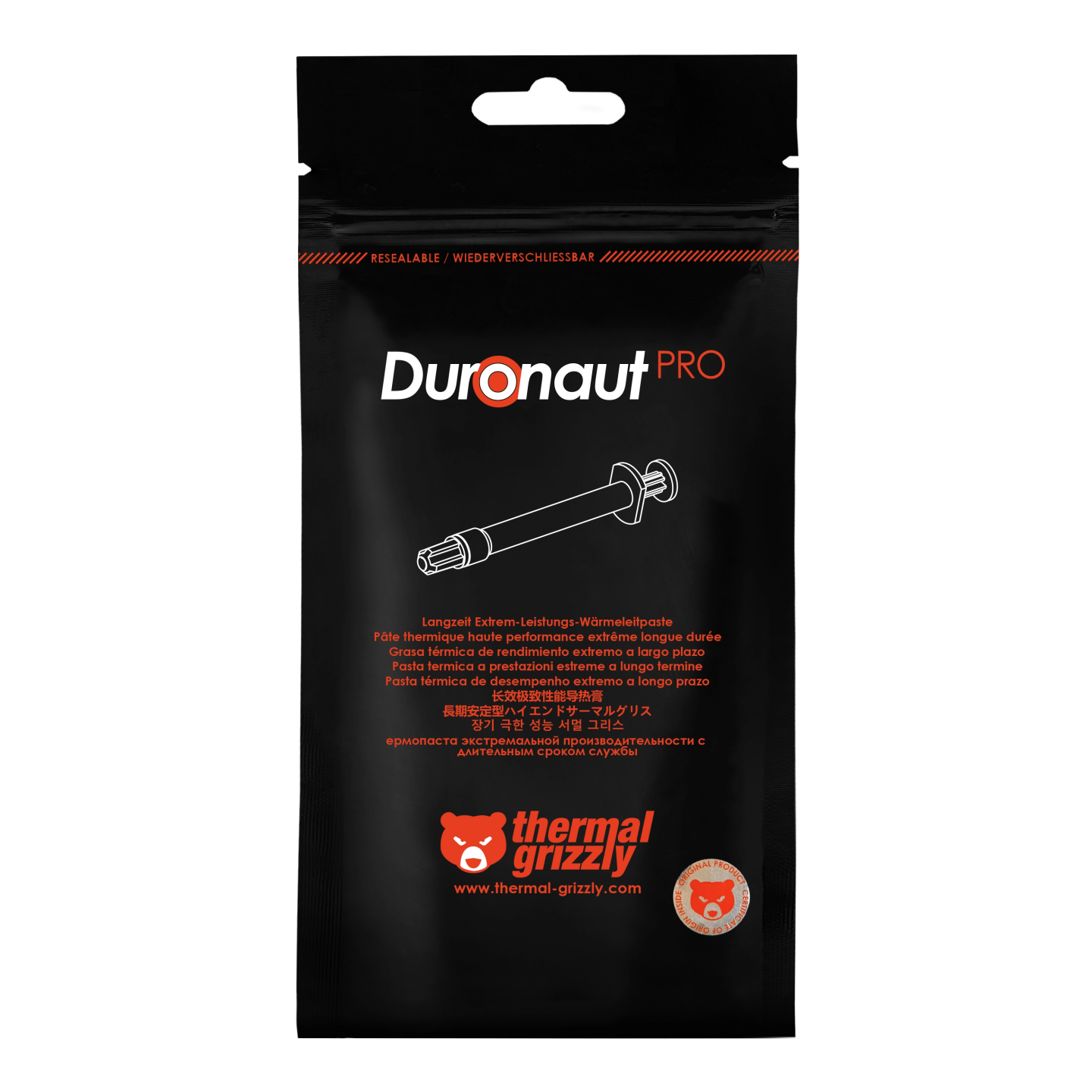 Thermal Grizzly Duronaut Pro – pâte thermique durable haute conductivité