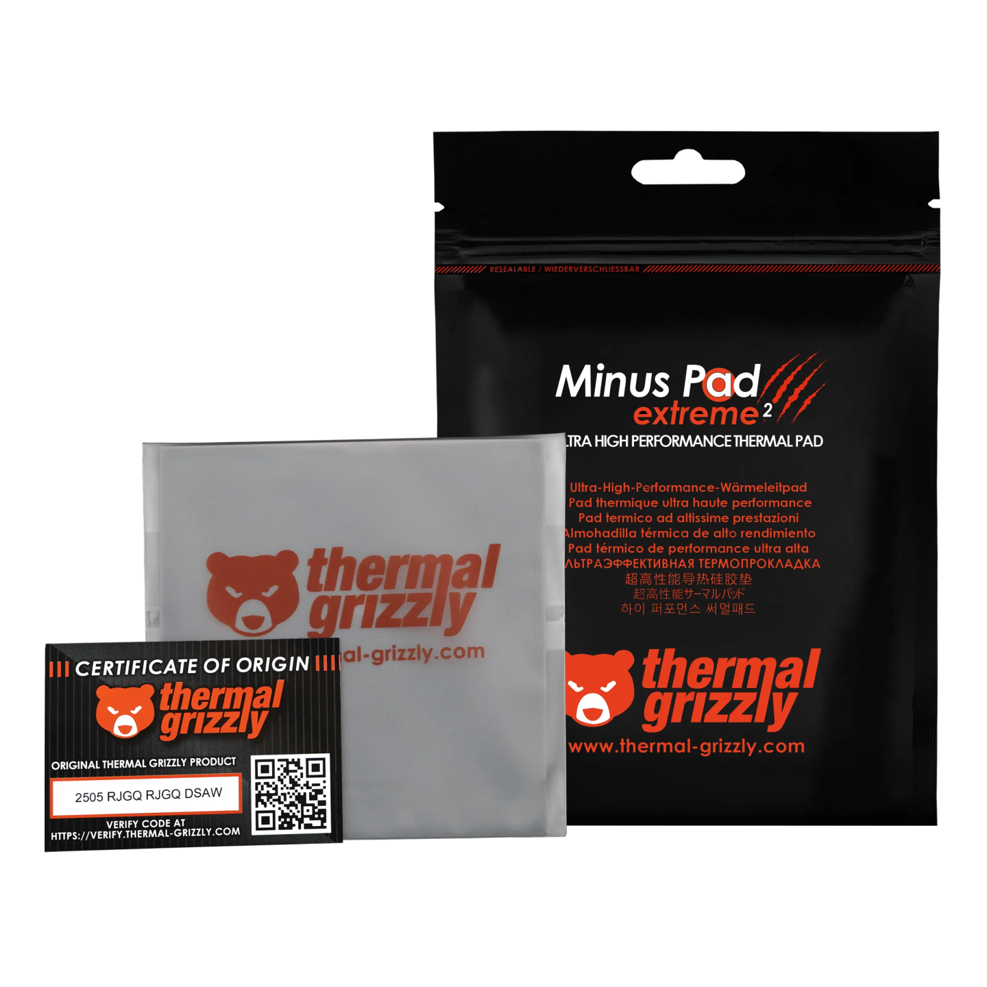 Thermal Grizzly Minus Pad Extreme 2 – pad thermique applications extrêmes