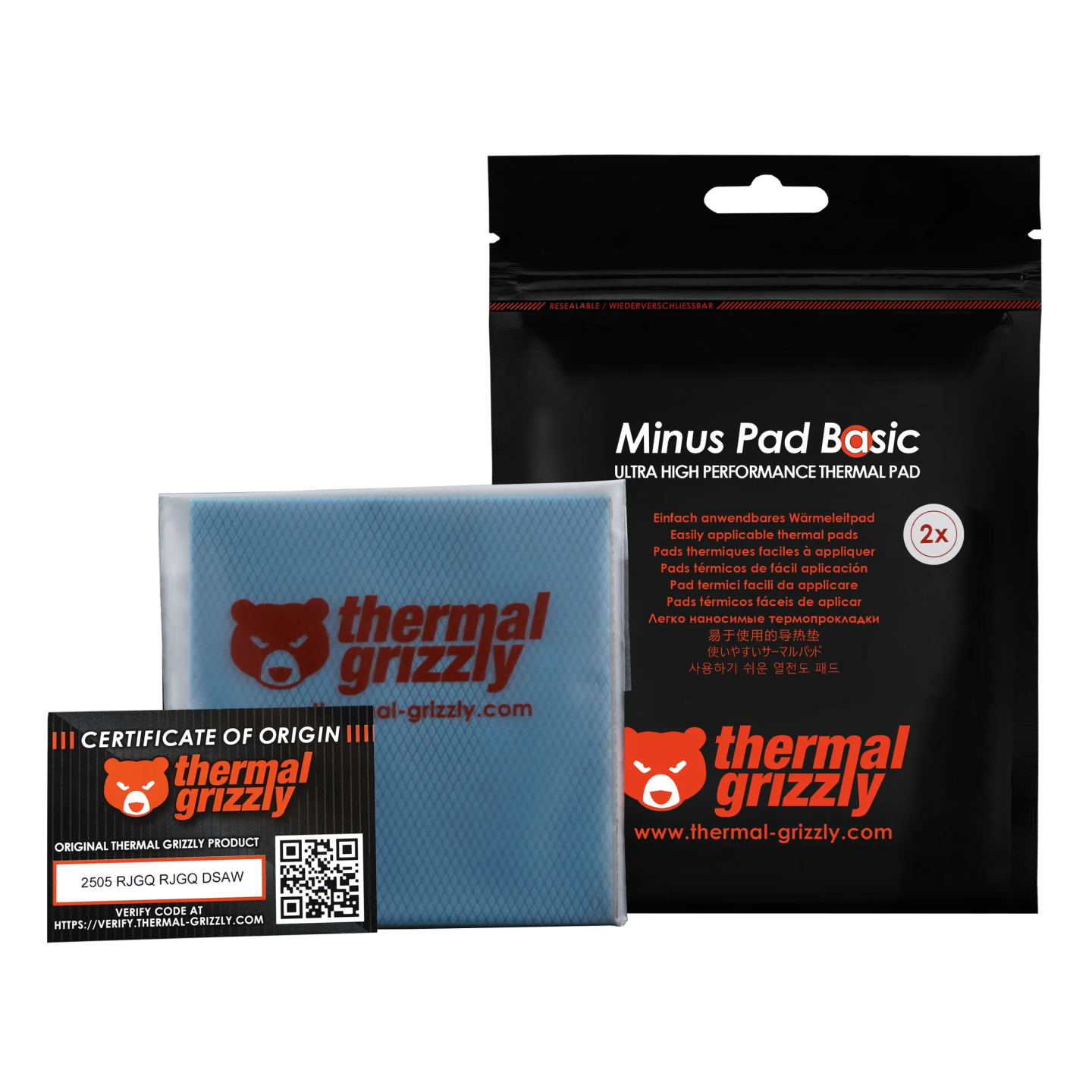Thermal Grizzly Minus Pad Basic – pad thermique excellent rapport qualité-prix