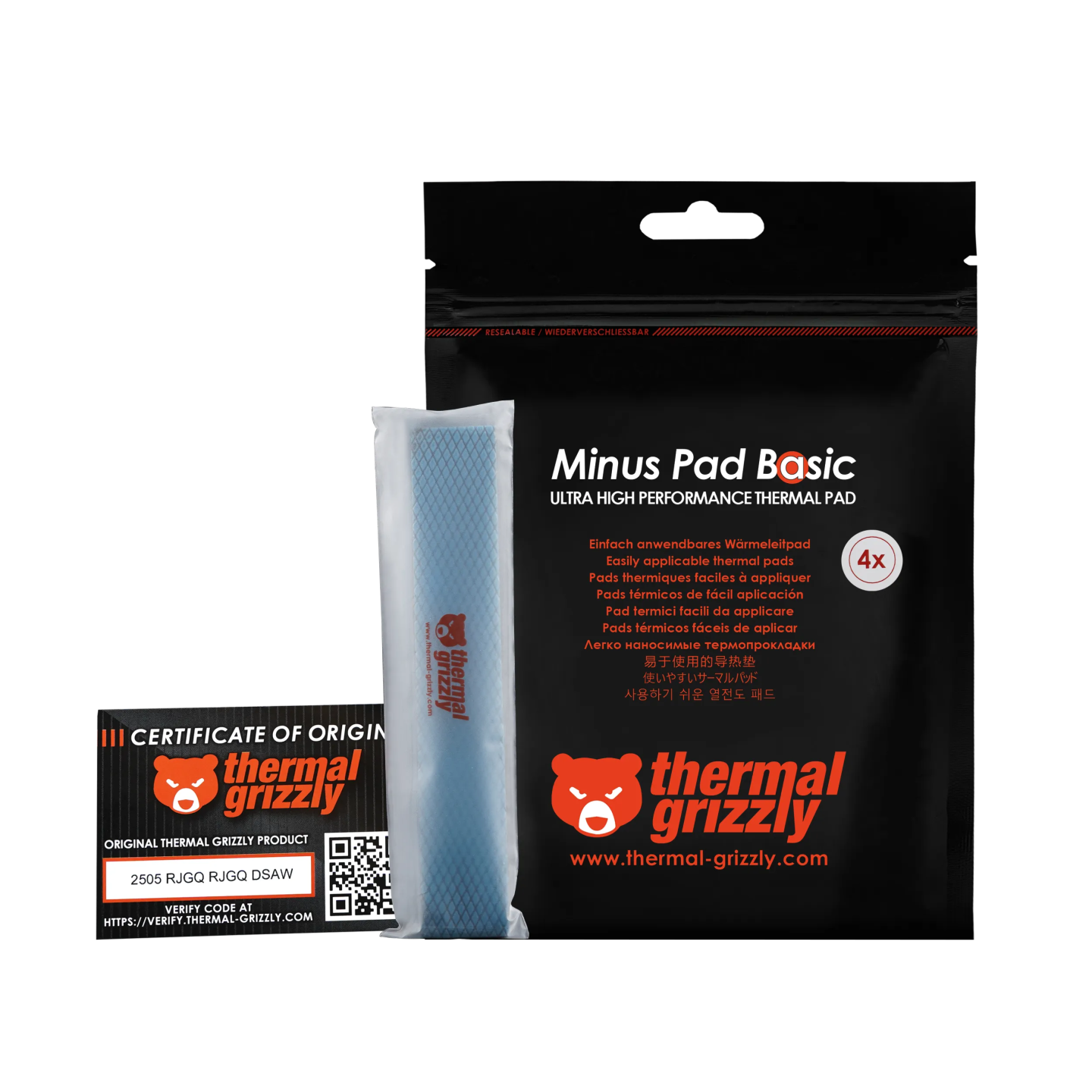 Thermal Grizzly Minus Pad Basic – pad thermique excellent rapport qualité-prix