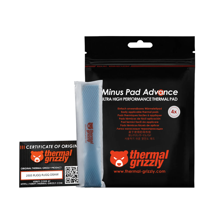Thermal Grizzly Minus Pad Advance – pad thermique haute compressibilité
