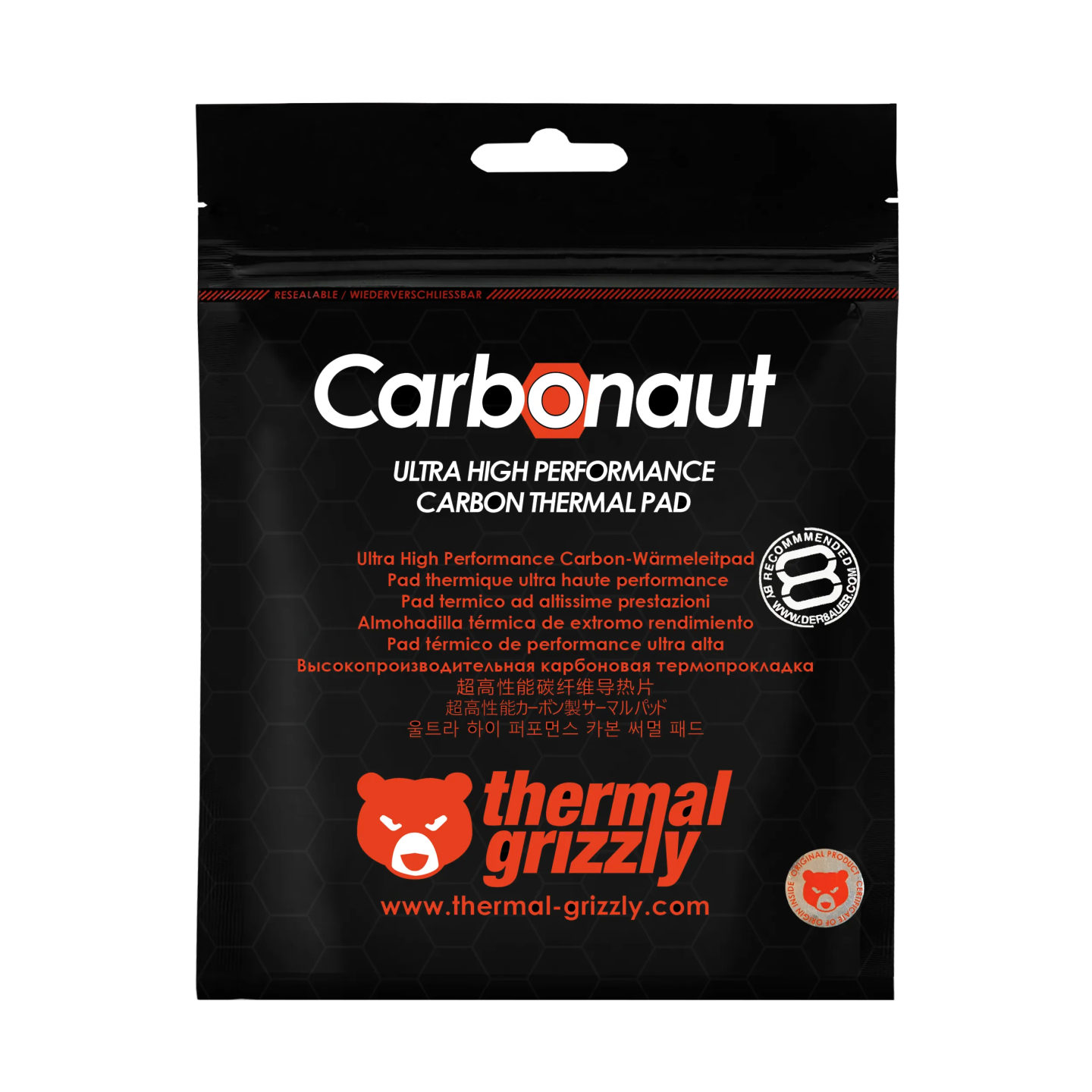 Thermal Grizzly Carbonaut – feuille thermique en fibre de carbone