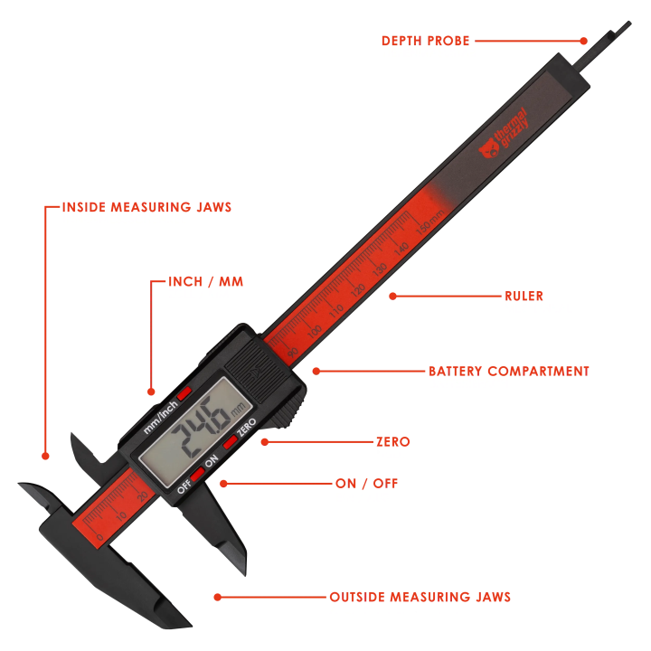 Thermal Grizzly TG Caliper – pied à coulisse numérique 150 mm