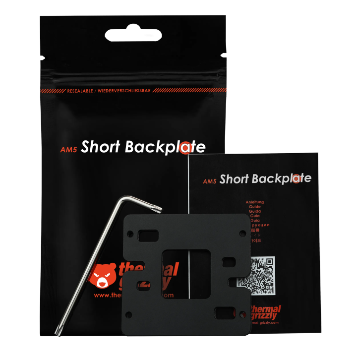 Thermal Grizzly AM5 Short Backplate – backplate courte pour SAM AM5
