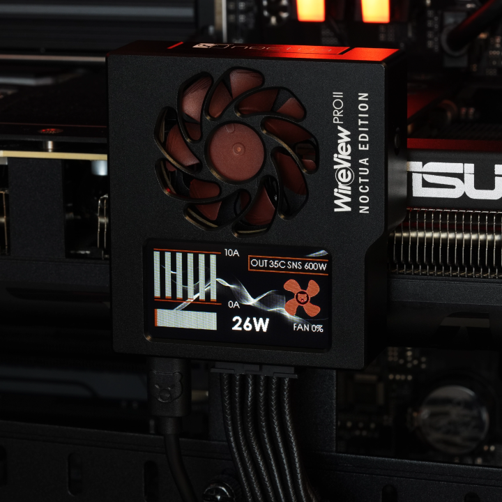 Thermal Grizzly WireView Pro II Noctua Edition – moniteur 12V-2x6 refroidi Noctua