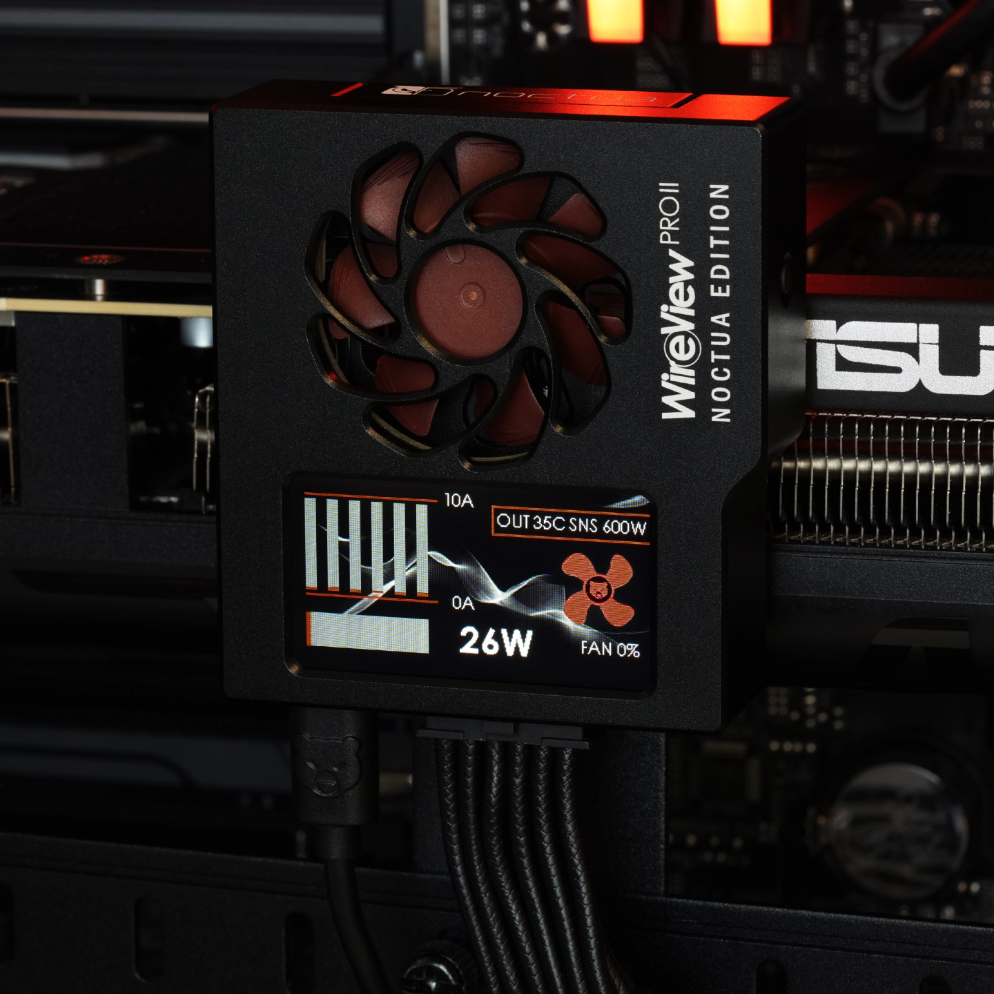 Thermal Grizzly WireView Pro II Noctua Edition – moniteur 12V-2x6 refroidi Noctua