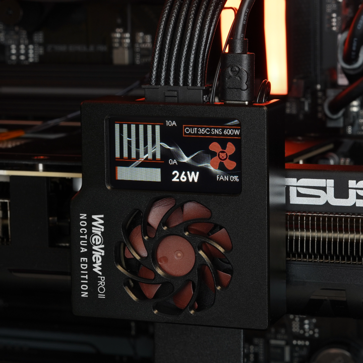 Thermal Grizzly WireView Pro II Noctua Edition – moniteur 12V-2x6 refroidi Noctua
