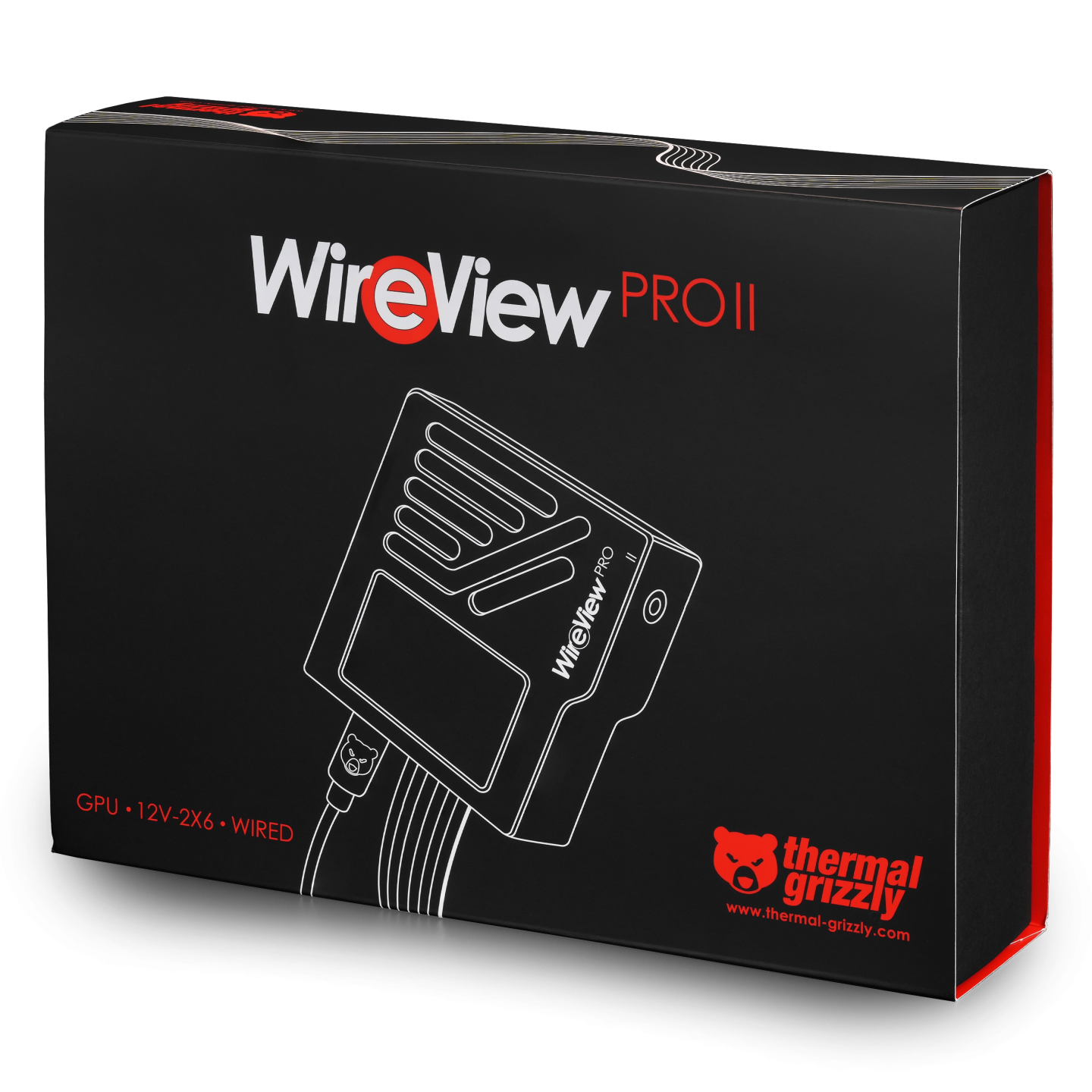 Thermal Grizzly WireView Pro II Wired – moniteur 12V-2x6 à câble de 40 cm