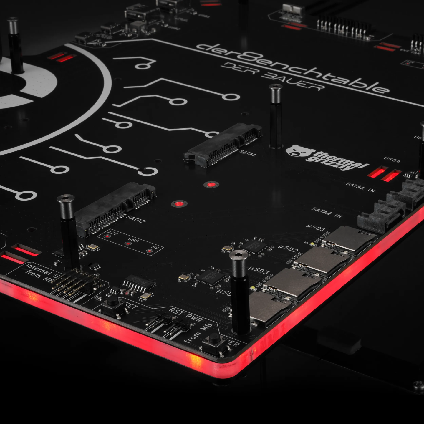 Thermal Grizzly der8enchtable – banc de test avec PCB actif