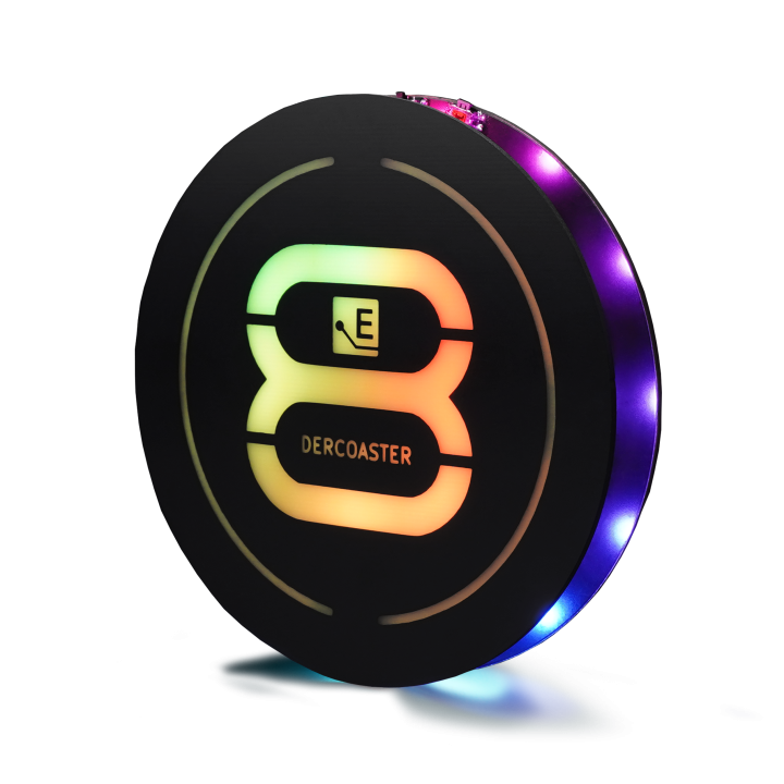 DerCoaster – kit à souder dessous de verre RGB (der8auer × elmor)