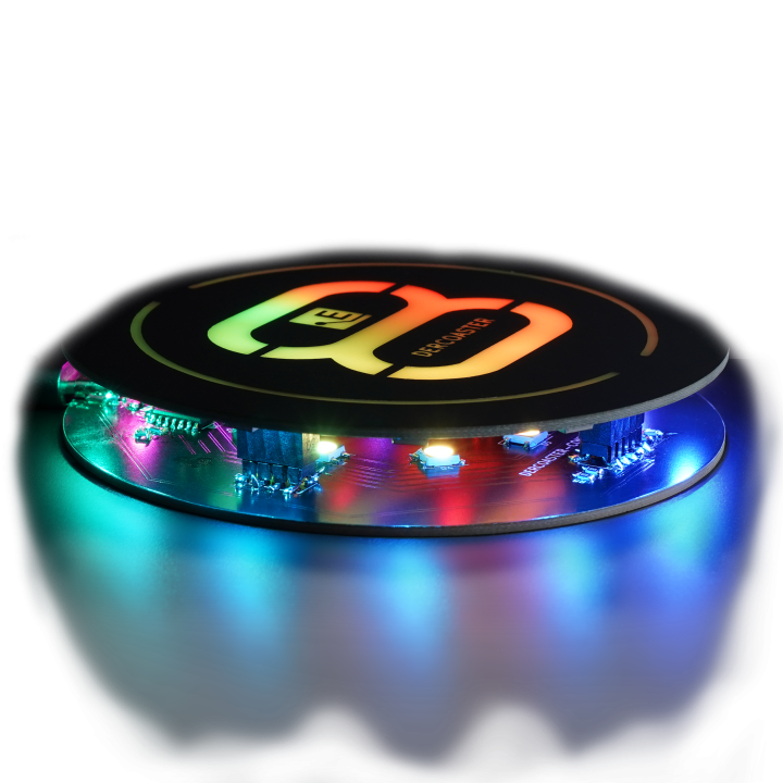DerCoaster – kit à souder dessous de verre RGB (der8auer × elmor)