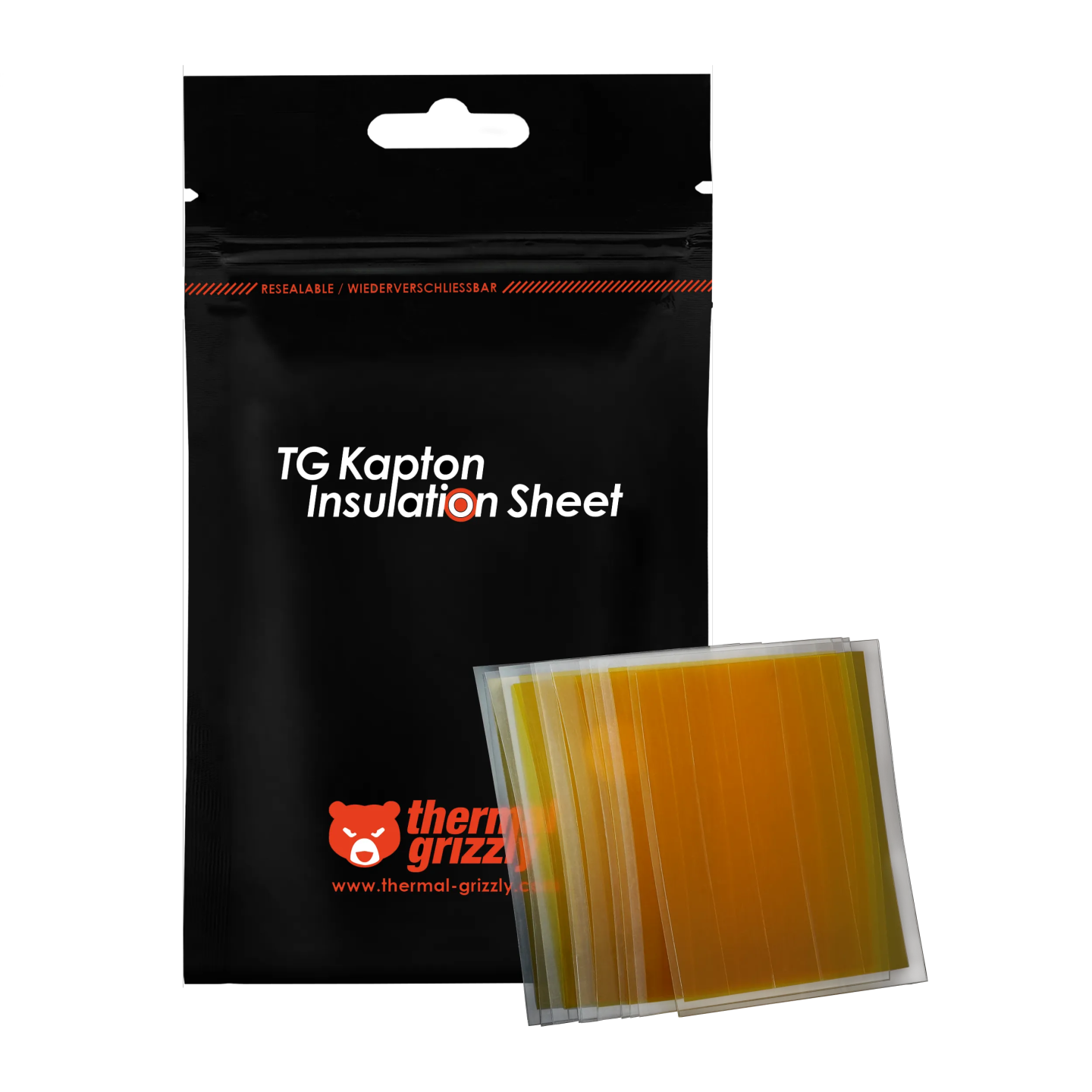Thermal Grizzly TG Kapton Insulation Sheet – bandes isolantes polyimide (x50)