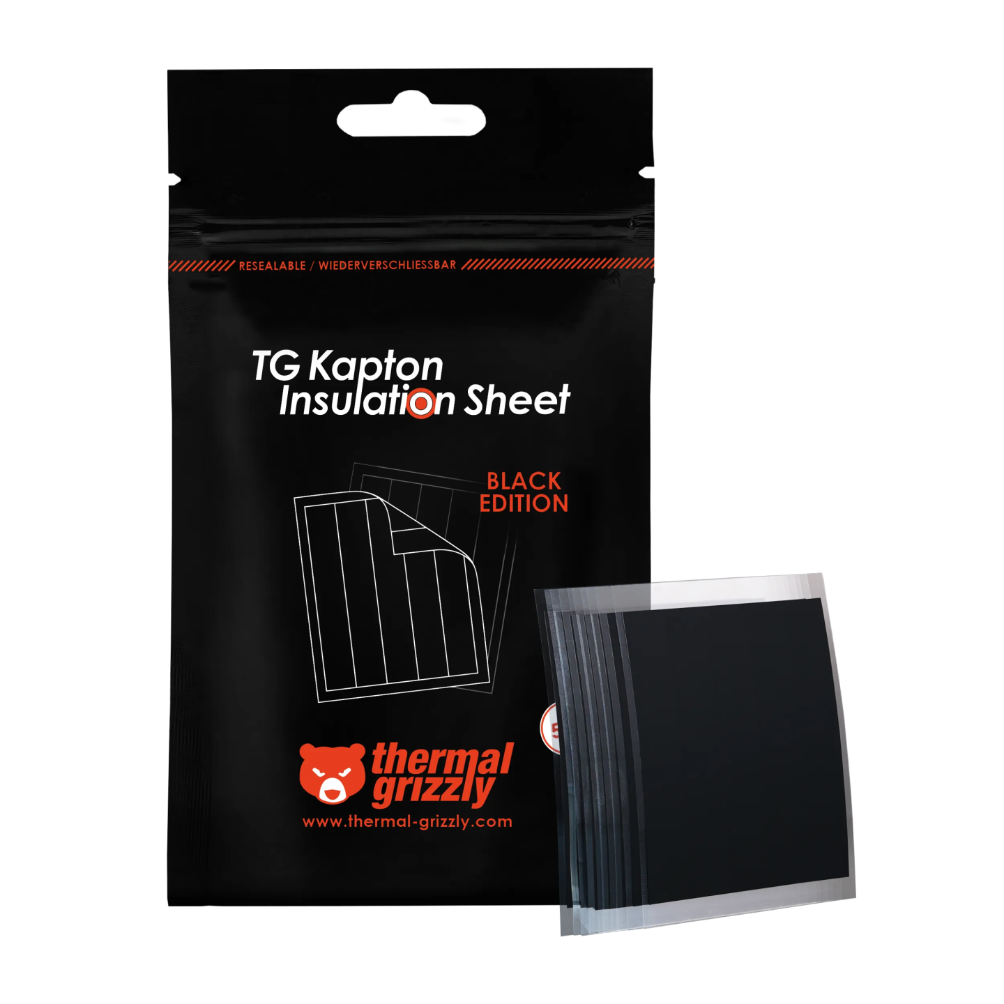 Thermal Grizzly TG Kapton Insulation Sheet – bandes isolantes polyimide (x50)