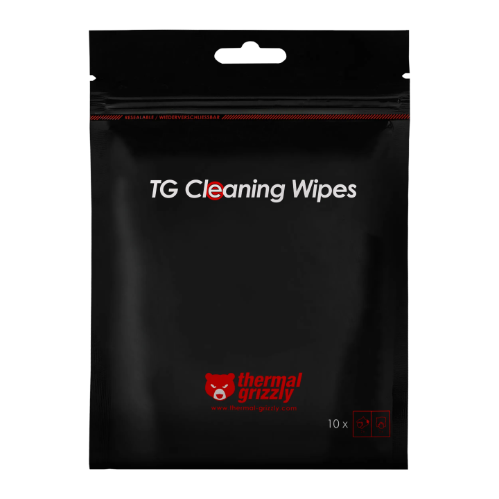 Thermal Grizzly TG Cleaning Wipes – lingettes de nettoyage pâte thermique